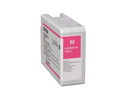 Epson C13T58C340/SJI-C-55-M Ink Cartridge Magenta 80ml for Epson ColorWorks D 6000 C13T58C340