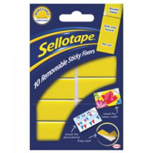 Sellotape Removable Sticky Fixers Pack of 10 20x40mm