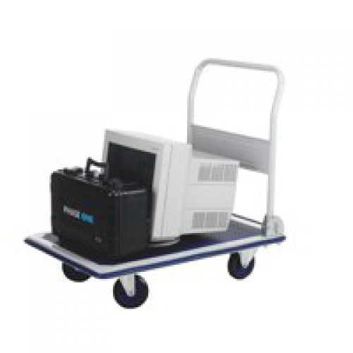 Folding Flatbed Trolleys Capacity 300Kg Open H870xW608xD907mm Folded H285mm Wheels/Castors Ø125mm