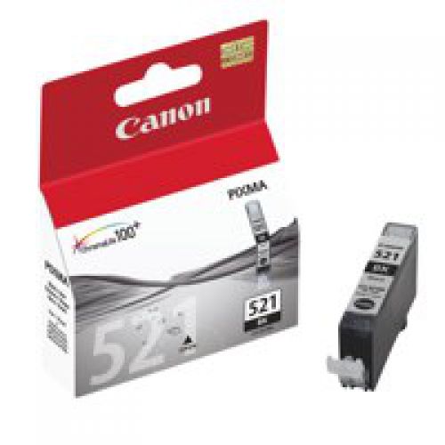 Canon CLI521BK Black Standard Capacity Ink Cartridge 9ml - 2933B001