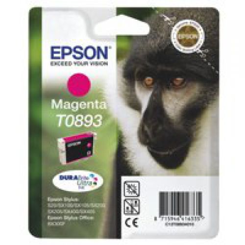 OEM Epson C13T08934011 (T0893) Ink Cartridge Magenta 170 Pages 3.5ml