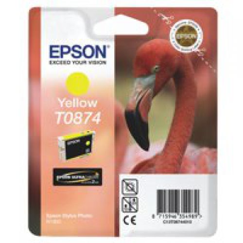 Epson T0874 Flamingo Yellow Standard Capacity Ink Cartridge 11ml - C13T08744010