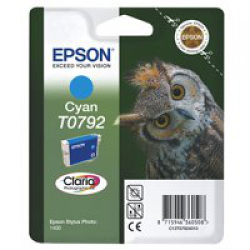 OEM Epson C13T07924010 (T0792) Ink Cartridge Cyan 1.35k Pages 11ml