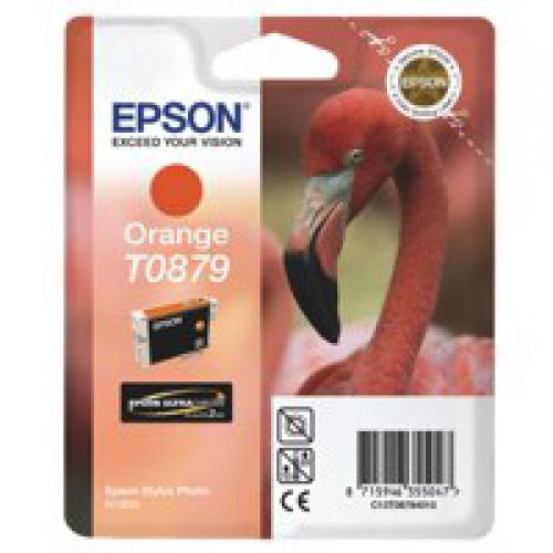 Epson T0879 Flamingo Orange Standard Capacity Ink Cartridge 11ml - C13T08794010