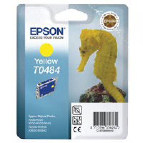 Epson T0484 Seahorse Yellow Standard Capacity Ink Cartridge 13ml - C13T04844010