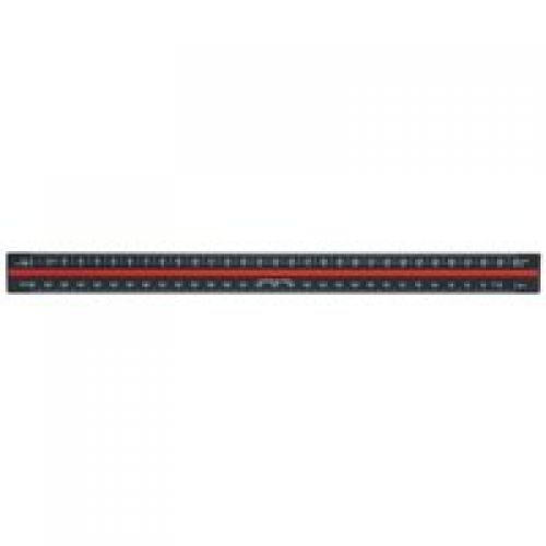 Linex Scale Ruler Triangular Aluminium Colour-Coded Scales 1-1 To 1-2500