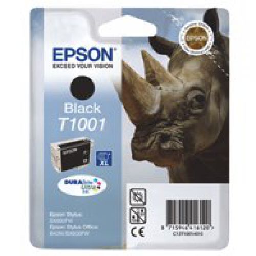 Epson T1001 Rhino Black High Yield Ink Cartridge 26ml - C13T10014010