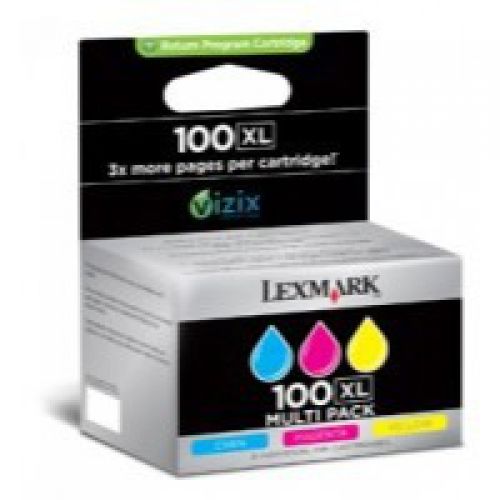 Lexmark 100XL 3 Pack Colour High Yield Return