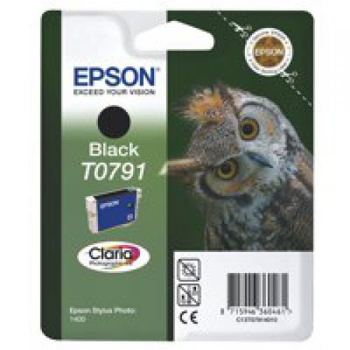 OEM Epson C13T07914010 (T0791) Ink Cartridge Black 470 Pages 11ml