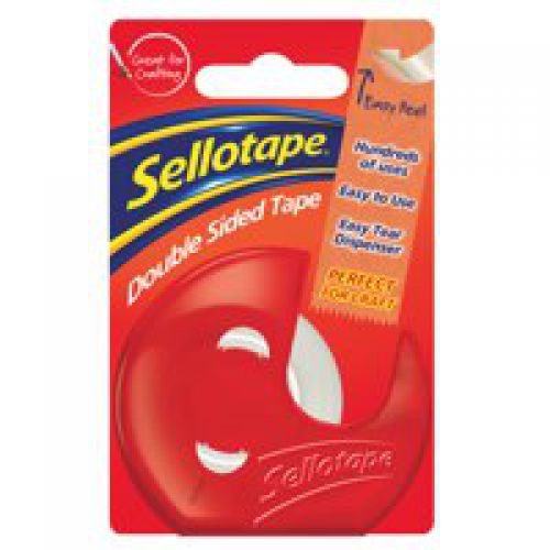 Sellotape Double Sided Tape and Dispenser 15mm x 5m (Pack 6) - 1766008  48131HK