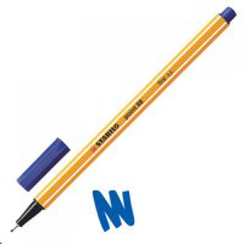 STABILO point 88 Fineliner Pen 0.4mm Line Blue (Pack 10) - 88/41