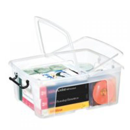 Clear containers with secure folding lids - 24L