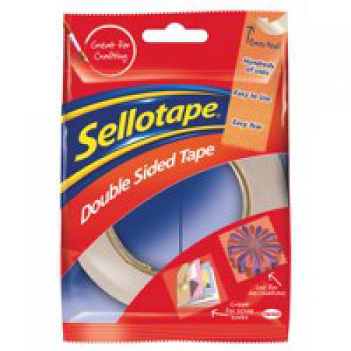 Sellotape Easy Peel Extra Strong Double Sided Tape 12mm x 33m (Pack 12) - 1447057
