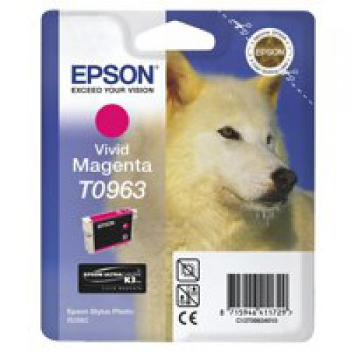 Epson T0963 Husky Vivid Magenta Standard Capacity Ink Cartridge 11ml - C13T09634010