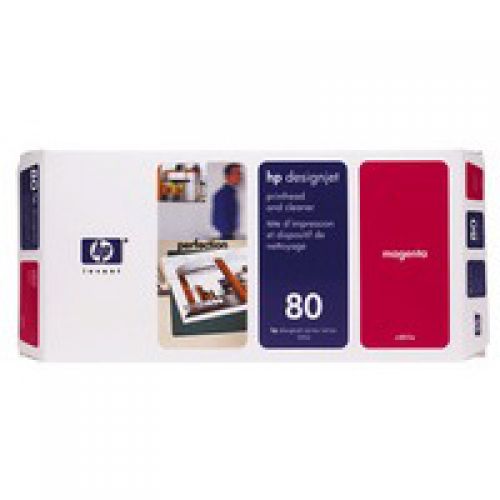 HP 80 Magenta Standard Capacity Printhead And Cleaner 17ml - C4822A