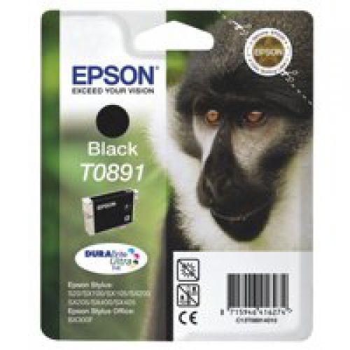 OEM Epson C13T08914011 (T0891) Ink Cartridge Black 170 Pages 5.8ml