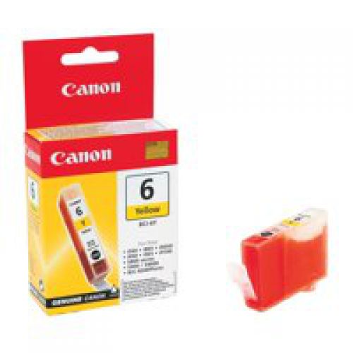 Canon BCI6Y Yellow Standard Capacity Ink Cartridge 13ml - 4708A002