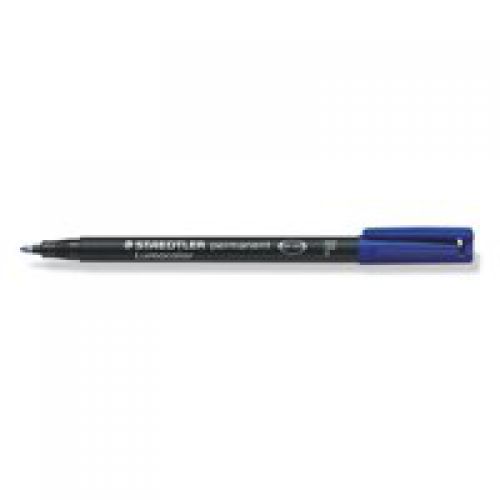 Staedtler 318 Lumocolor Pen Permanent Fine 0.6mm Blue Code 318-3