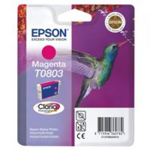 Epson T0803 Hummingbird Magenta Standard Capacity Ink Cartridge 7ml - C13T08034011