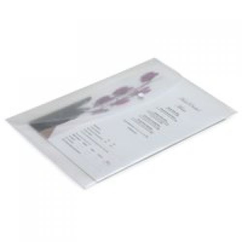 Rapesco Popper Wallet Polypropylene Foolscap Transparent Clear (Pack 5) - 695