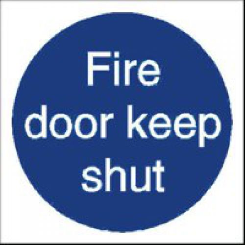 Stewart Superior Fire Door Keep Shut Sign 100x100mm  50870SS