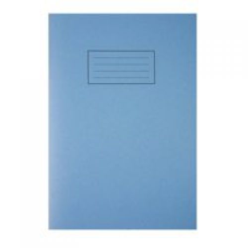 Silvine A4 Exercise Book Plain Blue 80 Pages (Pack 10)