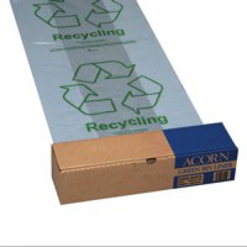 Acorn Green Bin Liners Heavy Duty Clear Bin Liners For Green Bin (Pack 50) - 402573