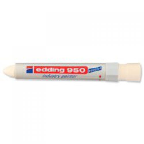 edding 950 Industry Painter Permanent Marker Bullet Tip 10mm Line White (Pack 10) - 4-950049
