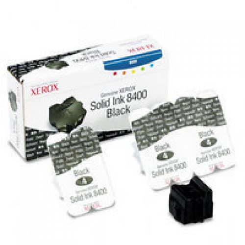 Xerox ColorStix Black (Yield 3,400 Pages) Solid Ink Sticks Pack of 3 for Xerox Phaser 8400 Series