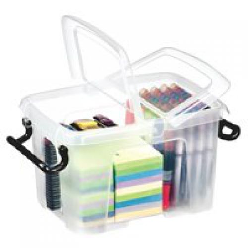 Clear containers with secure folding lids - 50L