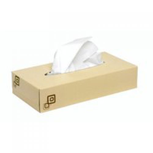 2work Facial Tissue Cream Box 100 Tissues Per Box Pack 36