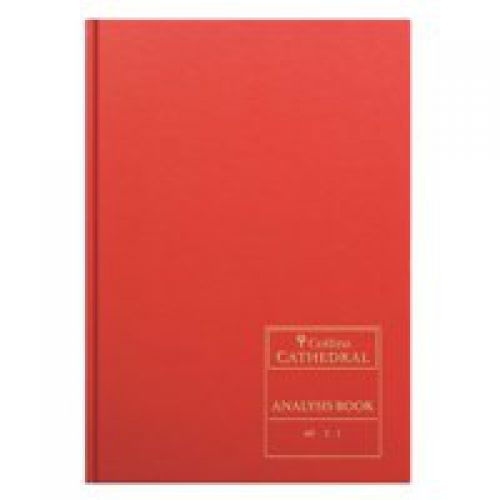 Collins Cathedral Analysis Book Casebound A4 3 Cash Column 96 Pages Red 69/3.1