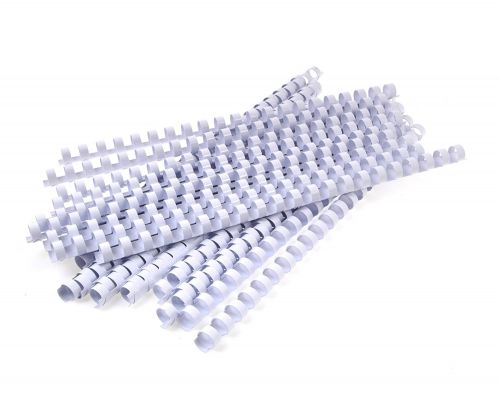 Plastic Combs 21 Ring 8mm White 6200201 [Pack 100]