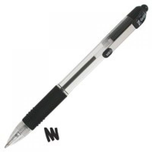 Langstane Z-Grip Retractable Medium Point Ball Pen Black 22210 [Box 12]