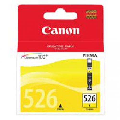 CACLI526Y | Genuine original Canon Series Ink Cartridge. Standard capacity cartridge. Page life approx 450 pages. Yellow.