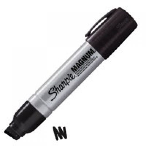 Sharpie Magnum Metal Permanent Marker Chisel Tip 14.8mm Line Black (Pack 12) - S0949850