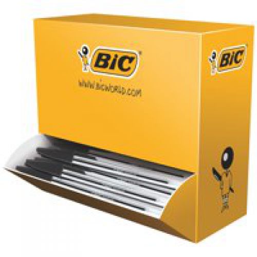 Bic Cristal Ballpoint Pen 1.0mm Tip 0.32mm Line Black (Pack 100)