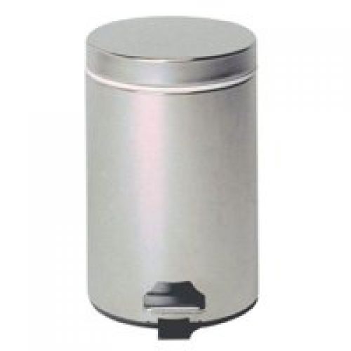 Value Silver Pedal Bin 12 Litre