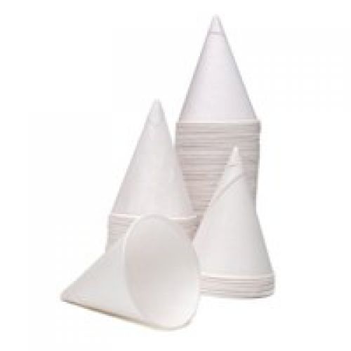 4oz (114ml) Water Drinking Cone Cup White 511012 [Pack 5000]