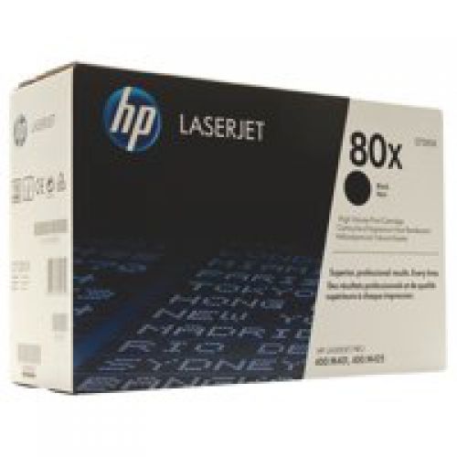 HP 80X Black High Yield Toner Cartridge 6.9K pages for HP LaserJet Pro M401/M425 - CF280X