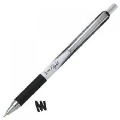 Zebra Z-Grip Flight Ballpoint Pen 1.2mm Tip 0.6mm Line Black (Pack 12) - 13301