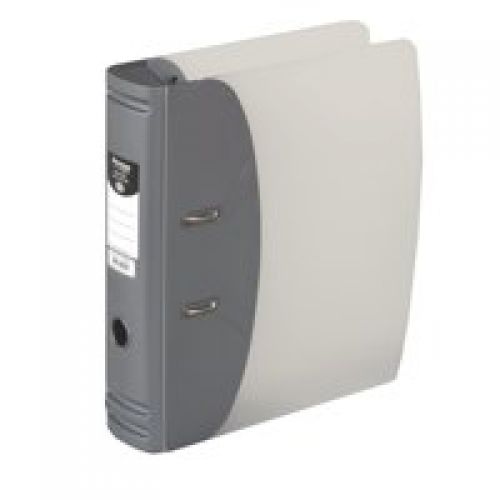 Hermes A4 8cm Heavy Duty Lever Arch File Silver