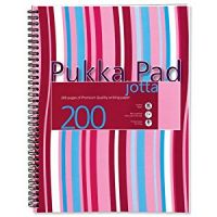 Pukka Pad Jotta A4 Wirebound Polypropylene Cover Notebook Ruled 200 Pages Pink Stripe (Pack 3) - JP018