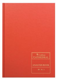 Collins Cathedral Analysis Book Casebound A4 14 Cash Column 96 Pages Red 69/14.1 - 811081