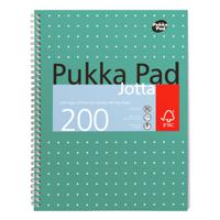 Pukka Pad Jotta A4 Wirebound Card Cover Notebook Ruled 200 Pages Metallic Green (Pack 3) - JM018