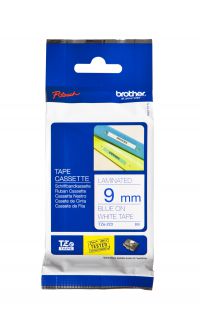 Brother Blue On White PTouch Ribbon 9mm x 8m - TZE223