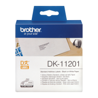 Brother Black On White Address Label Roll 29mm x 90mm 400 labels - DK11201