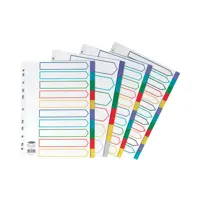Concord Index 1-10 A4 Polypropylene Multi-Coloured - 6901