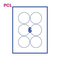 Pcl88 White Perm Labels 6 Lab/Sht 1200/Bx 200Sh A4/Bx