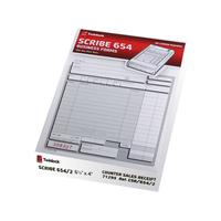 Twinlock Scribe 654 Counter Sales Receipt Business Form 2-Part 170x102mm Ref 71295 [Pack 100]